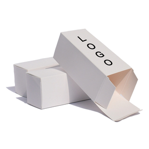 Eco friendly Custom Logo Design Product Packaging Small White folding Box Packaging Plain white cardboard Paper Box