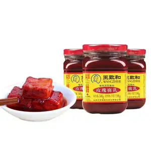 wholesale Wang Zhihe Bulk Fermented Bean Curd 340g Bottled Snacks Dipping Sauce Snack Food Snacks Tofu Soy Products Exotic