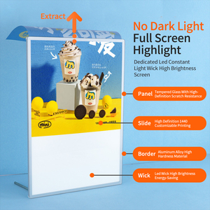 Cajas de Luz Publicitarias Personalizadas de Fábrica, Productos para Restaurantes, Caja de Luz Publicitaria LED con Marco de Aluminio y Vidrio Templado - Product Image 6