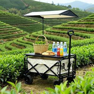 Chariot <span class=keywords><strong>de</strong></span> <span class=keywords><strong>camping</strong></span> tout-terrain robuste pour <span class=keywords><strong>le</strong></span> transport <span class=keywords><strong>de</strong></span> matériel <span class=keywords><strong>de</strong></span> <span class=keywords><strong>camping</strong></span> et <span class=keywords><strong>de</strong></span> marchandises hors route - Product Image 3