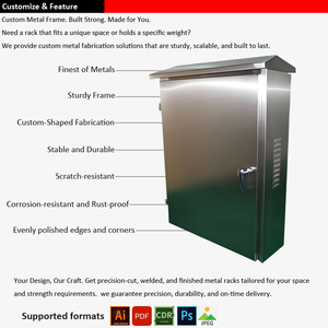 Tủ điều khiển kim loại công nghiệp lớn đứng miễn phí bao vây cho các hệ thống tự động hóa các thành phần điện - Product Image 6