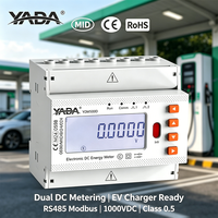 Medidor de Energía MID Certificado RS485 Modbus de Doble Canal, Clase DC 0.5, Precisión 300A, para Estación de Carga de Vehículos Eléctricos, Sistema Solar Fotovoltaico BESS
