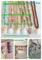 Collier de perles colorées avec pendentif poisson, collier de perles en pierre naturelle, bijoux bohèmes pour femme, cadeau, vente en gros