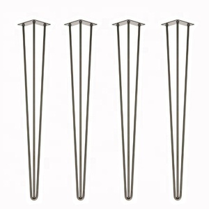 Jambes en épingle à <span class=keywords><strong>cheveux</strong></span> En Gros En Métal Meuble TV Fin Table Meubles Jambe Noir Satiné 3 Tige 30 Pouces En Acier en métal en Épingle À <span class=keywords><strong>Cheveux</strong></span> Table jambes - Product Image 5