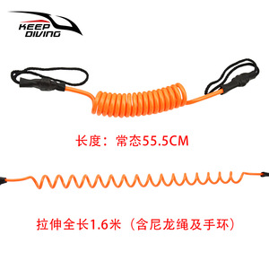 สายรัดกระดานโต้คลื่น Keep Diving แบบยืดหยุ่น TPU พร้อมหัวเข็มขัดรับน้ำหนักได้ 10 กก. สำหรับบอดี้บอร์ดและกีฬาทางน้ำ รุ่น Unisex JB-A31 - Product Image 5