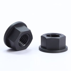 Paquete de 10 Tuercas Hexagonales de Nylon Negras y Blancas M3-M12 con Cabeza Hexagonal de Plástico Antideslizante, Estándar DIN6923 - Product Image 1