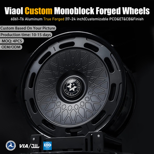 Jantes en alliage forgé sur mesure Viaol Aero Disc 18 19 20 pouces, style turbofan noir, compatibles avec VW <span class=keywords><strong>Golf</strong></span> <span class=keywords><strong>GTI</strong></span> Audi TT Porsche 911 - Product Image 1