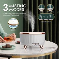 Diffuseur d'huiles essentielles d'aromathérapie à domicile de 500ml avec R/C pour les chambres Lar et 7 lumières de couleur pour une utilisation en voiture