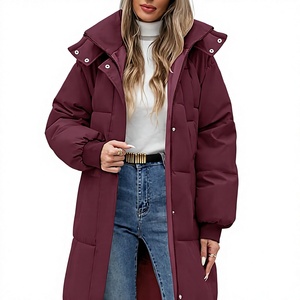 Women's Lightweight Knitted Solid <b>Packable</b> Hooded Winter Quilted Puffer <b>Jacket</b> Detachable Sleeves Hat Zipper Closure Water - Product Image 1