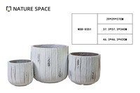 Pot Bunga Bulat Besar Ekstra Ramah Lingkungan dan Tahan Lama dari Fiberglass dengan Pola, untuk Rumah, Taman & Ruang Tamu, Warna Dapat Disesuaikan