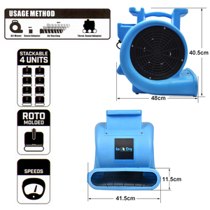 470/400W Commercial Industrial <strong>Blower</strong> <strong>Fan</strong> Portable <strong>Air</strong> Mover Carpet Dryer Floor <strong>Fan</strong> <strong>Blowers</strong> - Product Image 2