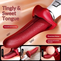 Tragbarer Zungenvibrator mit Schwingfunktion, weiches Sexspielzeug für Erwachsene – USB-wiederaufladbar, IPX7 wasserdicht, 10 Frequenzen