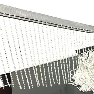 S485 Groothandel Strass Ketting Fringe Trim Crystal Chain Trim Voor Doek Fashion Rhinestone Chain Kwasten