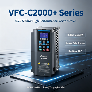 Variador de Frecuencia Original C2000 Plus VFD Trifásico 460V IP20 STO Control Vectorial con Freno Integrado para Bomba HVAC - Product Image 1