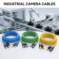 Câble Ethernet M12 IP67 300mm avec connecteur RJ45 étanche, 220V, monoconducteur, faisceau de câblage industriel en cuivre, plastique PVC bleu, en bobine