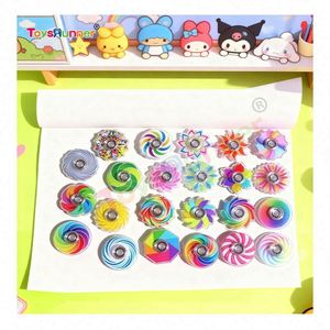 Kit de Fidget Spinner Silencieux Personnalisable, Jouet Sensoriel Portable pour Améliorer la Concentration, Jouet Amusant pour Étudiants, Jouet Fidget Arc-en-ciel pour Soulager le Stress - Product Image 3