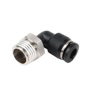 Высокое качество черный 90 градусов <span class=keywords><strong>PL</strong></span> локоть Пневматический фитинг латунные воздушные фитинги - Product Image 2