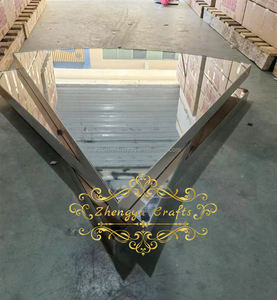 शादी हॉल स्टेज ऐक्रेलिक अर्ध सर्कल मंच चमकदार सफेद सोने की शादी की पार्टी सजावट के लिए मंच - Product Image 6