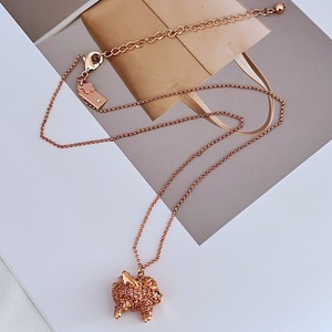 Brass 18K mạ vàng đám cưới đi lại xương đòn Vòng cổ Xmas Quà Tặng KS đồ trang sức tốt Vòng cổ chuỗi nhà máy bán buôn - Product Image 3