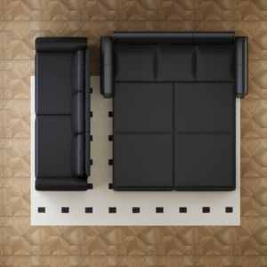 Chaise de bureau en mousse Unisofa Taille royale Faux <span class=keywords><strong>cuir</strong></span> noir Contreplaqué de fer Métal Plastique 3-en-1 Faux <span class=keywords><strong>cuir</strong></span> Canapé-lit convertible - Product Image 3