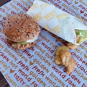 Wholesale Customized Printed Logo Food Grade <b>Greaseproof</b> PE Eco-Friendly Recycled Sandwich Packaging <b>Paper</b> for Burger Fried - Product Image 1