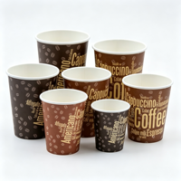 Gobelets à café jetables en papier kraft biodégradable à paroi simple avec couvercles 12oz Guangdong