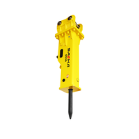 Marteaux hydrauliques silencieux en acier allié certifiés CE BOCHUANG 2025 pour excavatrices 20-30T, brise-roche à moteur de haute qualité, garantie 1 an