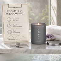 Relaxlines Vente en gros OEM/ODM Bougies en verre givré de 8 oz, 10 oz, 14 oz avec couvercle en métal et emballage en boîte personnalisé pour la décoration de la maison