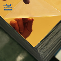 Panneau miroir acrylique doré premium 0,5-5 mm 1220x2440 mm (4x8 pi) – Prix usine, vente en gros, panneau miroir rigide en PMMA pour signalétique et décoration