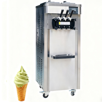 Machine à crème glacée commerciale en acier inoxydable, compresseur de marque, double torsion, pour restaurant, vente chaude, fourniture d'usine