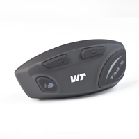 Casque de moto sans fil avec interphone, communication Bluetooth universelle 32 points, portée 2 km, numérotation vocale, radio FM