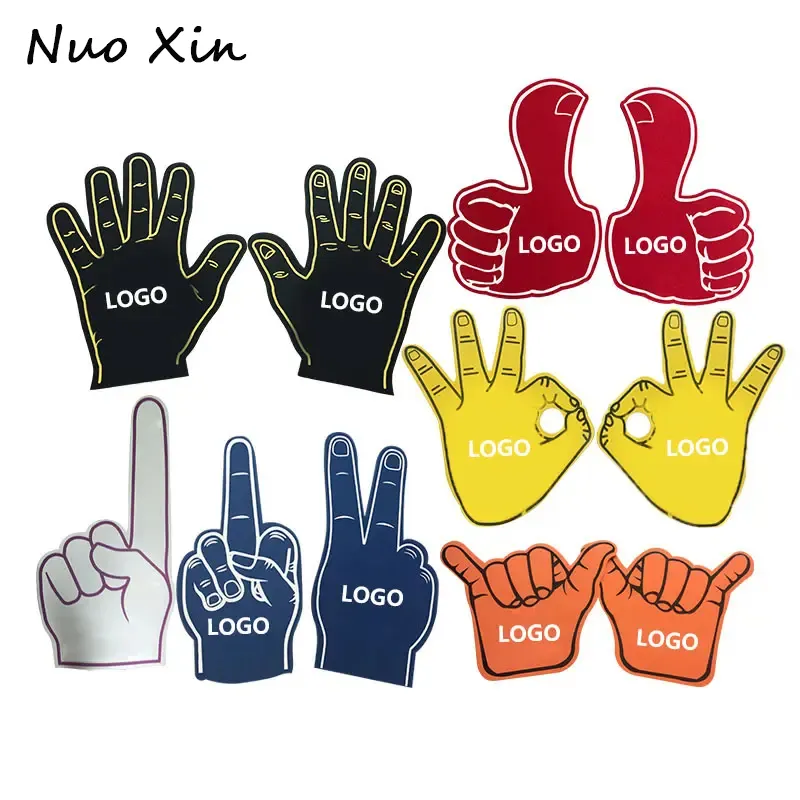 Nuoxin profesyonel özel şekil tezahürat parmaklar köpük sünger EVA köpük el parti promosyon hediyeler için