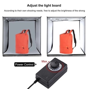 40cm putuz PU5041B <span class=keywords><strong>Studio</strong></span> fotografico pieghevole portatile 60W 5500K LED luce bianca illuminazione foto <span class=keywords><strong>Studio</strong></span> tenda da tiro - Product Image 2
