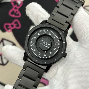 Fashion Creative Stainless Steel With Rolling Beads Men's Quartz Watch Magnetic <b>Clock</b> Rolling Hands Magnetic Watch - Product Image 2