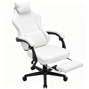 Fauteuil Gaming Ergonomique Haut Dossier pour Esports, Chaise <span class=keywords><strong>Gamer</strong></span> pour Bureau, Étude et Conférence, Blanc - Vente en Gros - Product Image 1