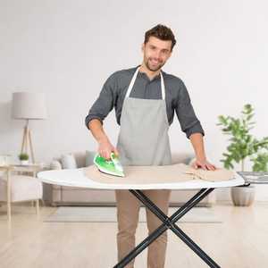Asse da Stiro Pieghevole 147x34 Cm con Supporto per Ferro da Stiro, Altezza Regolabile in 2 Posizioni - Product Image 6