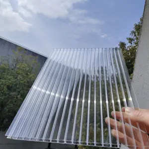 Lámina de policarbonato hueco de protección UV, Panel de pared doble, precio para techo, 6mm