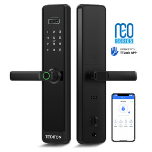 Serrure de porte intelligente biométrique numérique avec reconnaissance faciale 3D NEO, interphone vidéo, contrôle à distance via l'application TTlock - Product Image 1