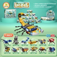 Nouveauté 2025 : Mini Blocs de Construction Créatifs sur le Thème des Insectes, Matériau ABS Écologique, Ensemble Éducatif 12-en-1 de Modèles d'Animaux pour Enfants