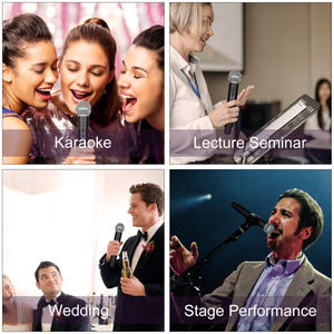 Nuevo Micrófono Inalámbrico UHF Profesional S2 de 2 Canales, Cardioide, de Metal y Plástico, con Cancelación de Ruido, Alcance de 200 Pies - Product Image 6