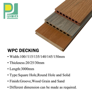Plancher de terrasse <span class=keywords><strong>extérieur</strong></span> antidérapant, écologique, ignifuge, en composite WPC, design moderne - Product Image 4