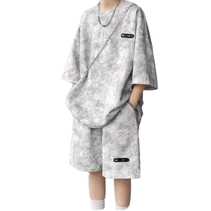 Conjuntos Deportivos de Algodón Estampados de Moda Urbana, Diseño Casual de Verano, Fabricación en Fábrica al Por Mayor, Estilo Hip Hop, Talla Grande - Product Image 1