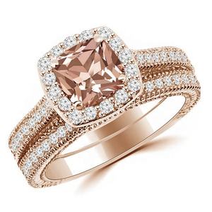 แหวนชุบทองคำสีกุหลาบประดับเพชรคิวบิกเซอร์โคเนียทรงรัศมี ตัวเรือนเงินแท้ 925 - Product Image 1