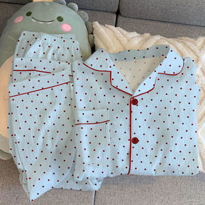 Prim duygu pijama bahar ve yaz buruşuk kumaş uzun kollu ve uzun pantolon tatlı ev giyim dışında takılabilir - Product Image 6