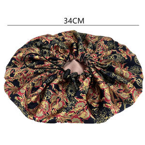 ZTZI, venta al por mayor, estampado de doble capa, <span class=keywords><strong>gorro</strong></span> de <span class=keywords><strong>dormir</strong></span> de satén, envoltura de pelo <span class=keywords><strong>para</strong></span> <span class=keywords><strong>rizos</strong></span>, <span class=keywords><strong>gorro</strong></span> forrado <span class=keywords><strong>para</strong></span> saco de <span class=keywords><strong>dormir</strong></span>, elástico ajustable - Product Image 6