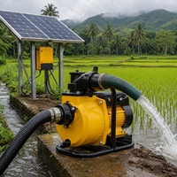 Pompe à eau solaire de surface DC 7,5 CV, débit élevé 91 m³/h, hauteur de refoulement 30 m pour l'irrigation agricole