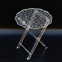 Ensemble de table basse moderne de luxe plateau pliant en acrylique transparent de qualité meubles de maison élégants table à boire en gros