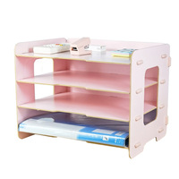 Ensemble d'accessoires de bureau personnalisés, organisateur de fichiers de bureau en bois avec support de fichiers vertical, placement de fichiers de bureau en bois
