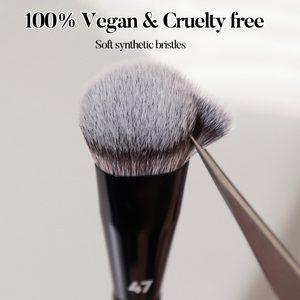 Lot de 8 pinceaux de maquillage noirs, cheveux synthétiques doux, sans cruauté, <span class=keywords><strong>pour</strong></span> fond de teint, fard à paupières, correcteur, logo personnalisé - Product Image 3