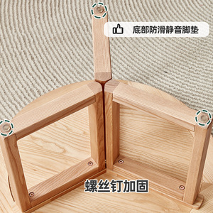 Aoga Furniture Ash Wood Solid Wood <b>Coffee</b> <b>Table</b> Round Nesting Living Room Modern Minimalist Tea <b>Table</b> <b>Small</b> Size - Product Image 3